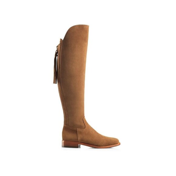 Fairfax & Favor Shoes - Fairfax & Favor Amira Flat Boot Tan Suede Leather 42 10